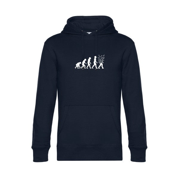 Evolution-numerique sweat shirt original Navy Blue flex Blanc impression Face