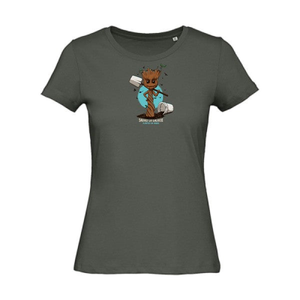 Plantez-un-arbre- - t-shirt original femme Millennial Khaki