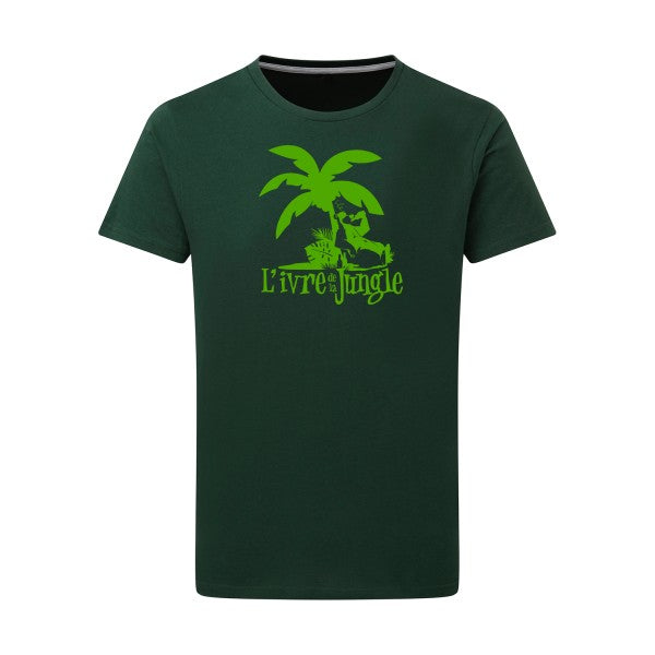 L'ivre de la jungle vert pomme -Flex vert pomme sur T-shirt SG  Bottle Green  2XL