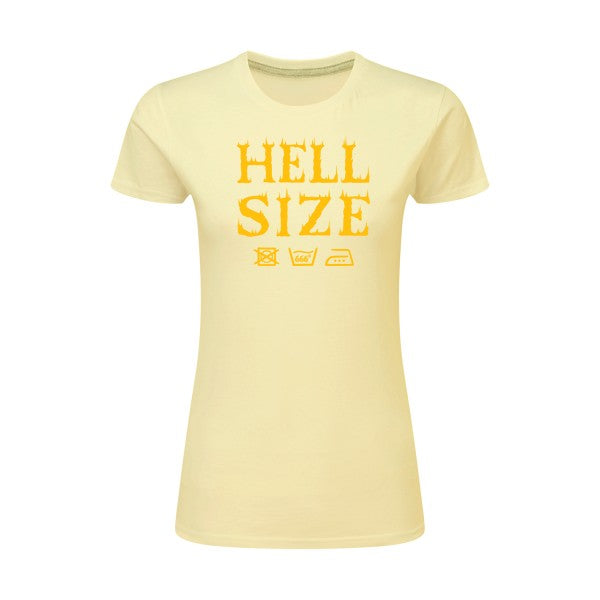 HELL SIZE ! jaune Or |T shirt original femme|SG