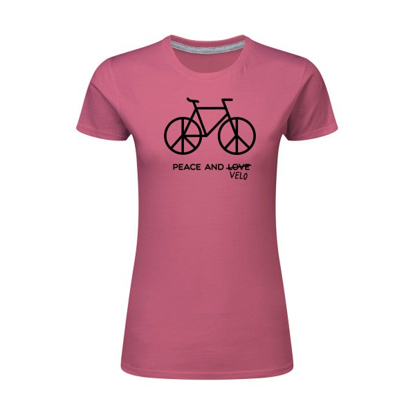 Peace and vélo Noir |T shirt original femme|SG