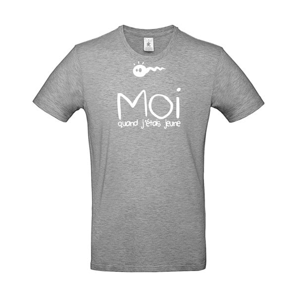 Moi, quand j'étais jeuneFlex Blanc - E190 T-shirt|Sport Grey||5XL