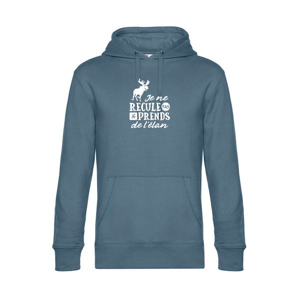Prendre-de-l-elan sweat shirt original nordic blue flex Blanc impression Face
