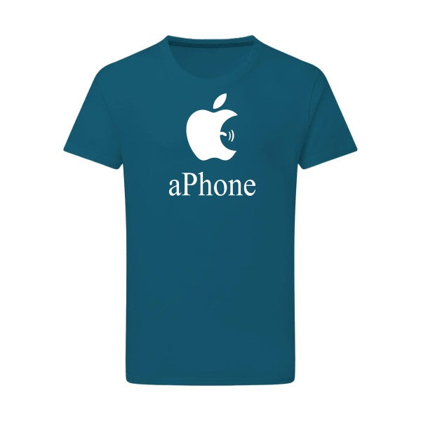 aPhone -Flex Blanc sur T-shirt SG  Petrol  2XL