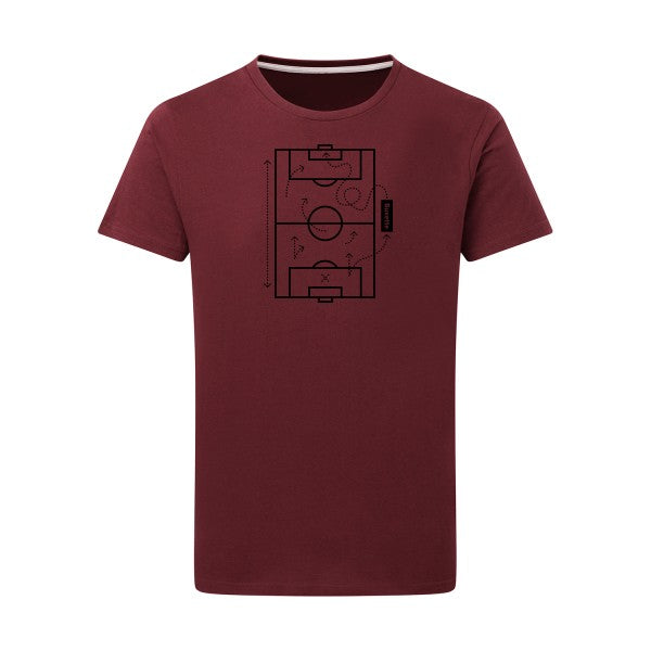 Tactique secrète noir -Flex noir sur T-shirt SG  Burgundy  2XL