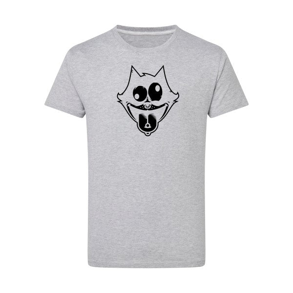 Freak the cat ! noir -Flex noir sur T-shirt SG  Light Oxford  5XL