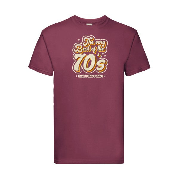 70s Fruit of the loom 205 g/m² T-shirt/ bordeaux