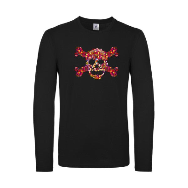 Floral skull B&C - E150 LSL T-shirt manches longues léger