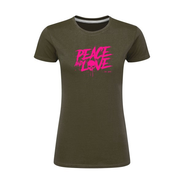 Peace or no peace  |Rose Fluo |T shirt original femme|SG