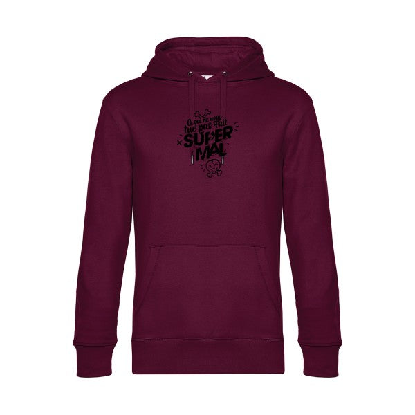 Ce-qui-ne-nous-tue-pas sweat shirt original Burgundy flex Noir impression Face
