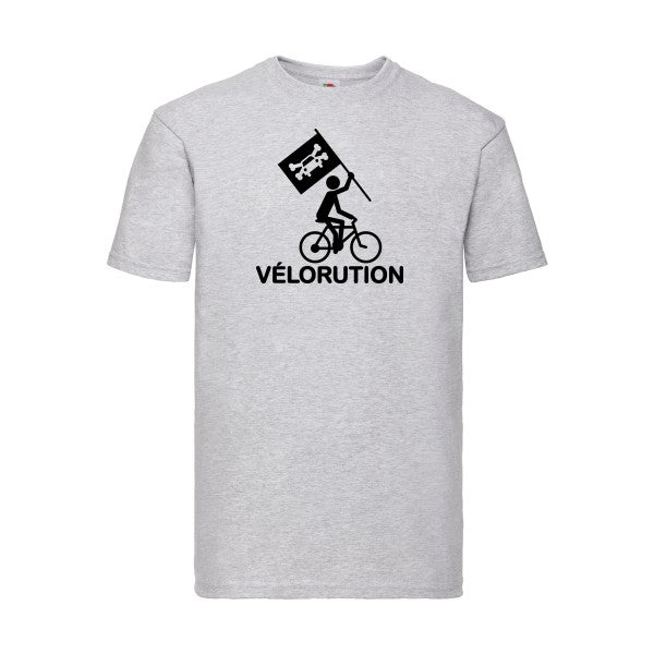 T-shirt|Vélorution |flex Noir| Fruit of the loom 205 g 