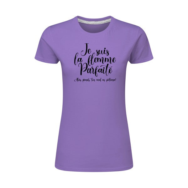 La flemme parfaite | Noir |T shirt original femme|SG