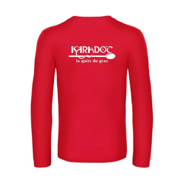 karadoc - t shirt- manches- longues- original- humour- Red impression Dos