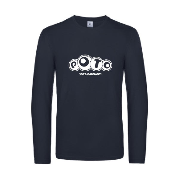 poto - t shirt- manches- longues- original- humour- Navy impression Face