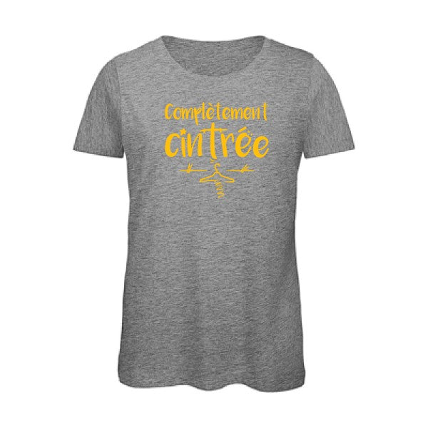 T shirt humour bio femme   femme bio|ComplÃ¨tement cintrÃ© jaune Or 