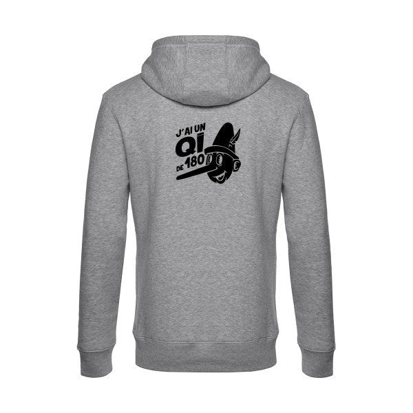 Quotient-intellectuel sweat shirt original Heather Grey flex Noir impression Dos