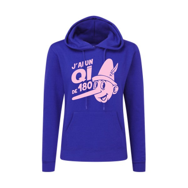 Quotient intellectuel Rose |Sweat original à capuche Femme