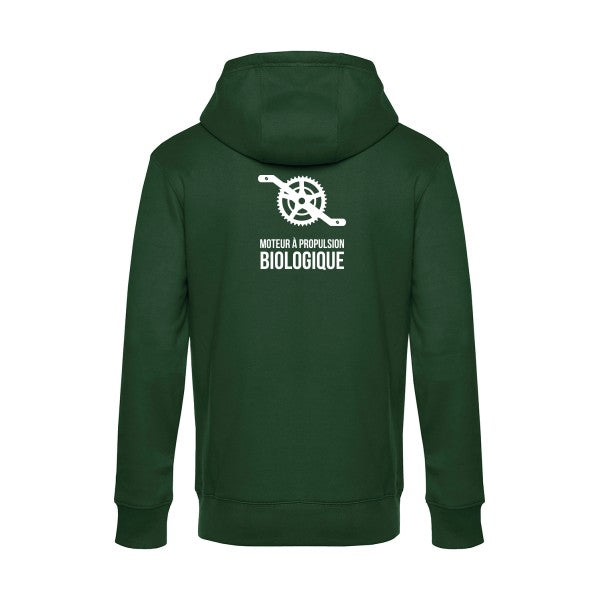 Cyclisme-&-ecologie sweat shirt original Bottle Green flex Blanc impression Dos