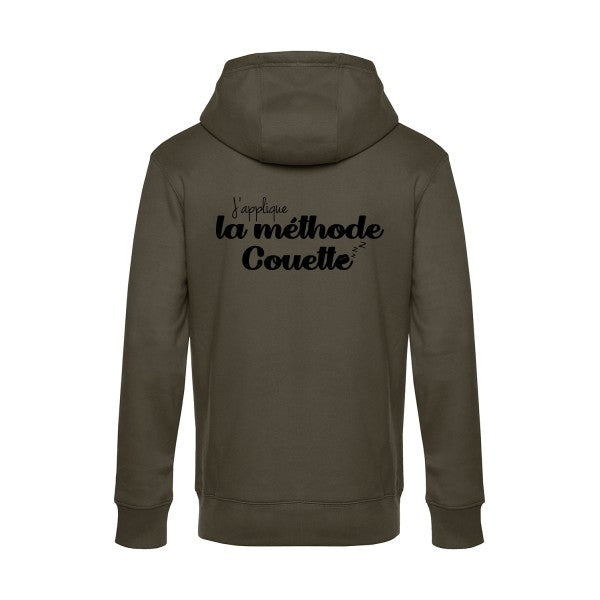 La-methode-Couette sweat shirt original Khaki flex Noir impression Dos