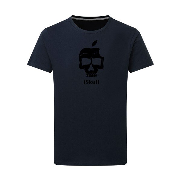 iSkull noir -Flex noir sur T-shirt SG  Navy  5XL