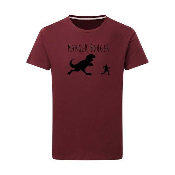 MANGER BOUGER noir -Flex noir sur T-shirt SG  Burgundy  2XL