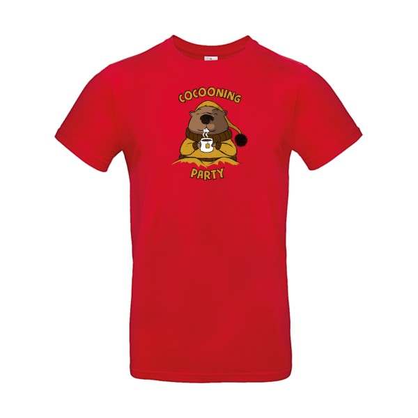 T-shirt humour original Cocooning T Shirt couleur Red