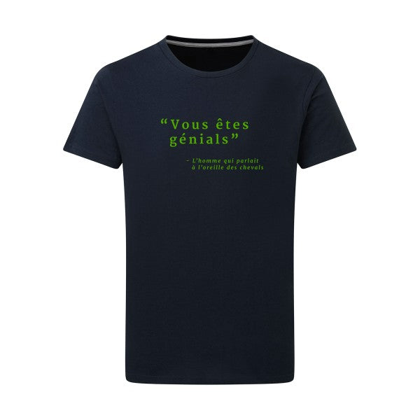 Vous êtes génials vert pomme -Flex vert pomme sur T-shirt SG  Navy  5XL