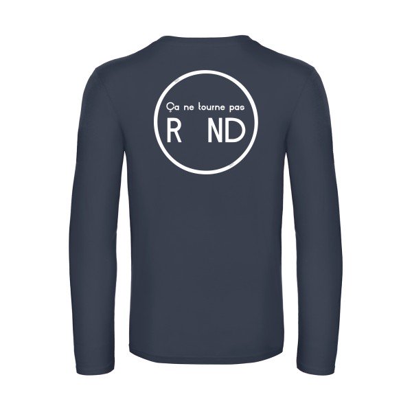 ca ne tourne pas rond  - t shirt- manches- longues- original- humour- Navy impression Dos