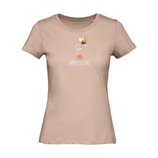 happy- - t-shirt original femme Millennial Pink