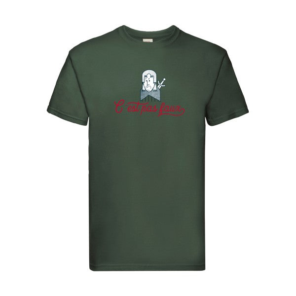 C'est pas faux Fruit of the loom 205 g/m² T-shirt/ bottle green