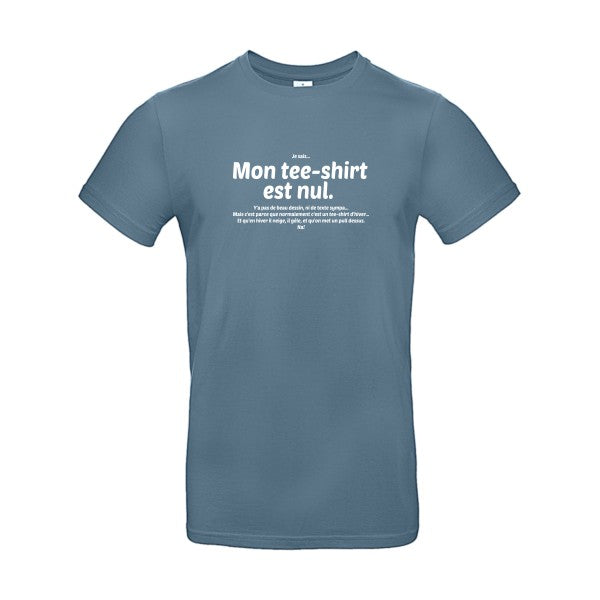 Mon tee-shirt est nul! B&C- T-shirt E190|Stone Blue||2XL