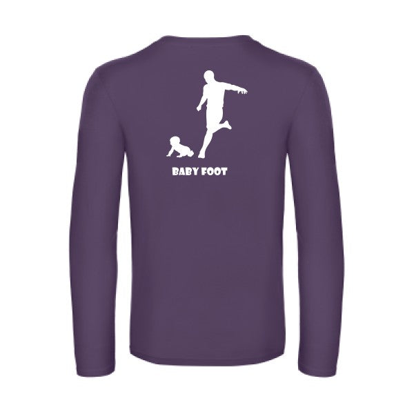 baby foot - t shirt- manches- longues- original- humour- Urban Purple impression Dos