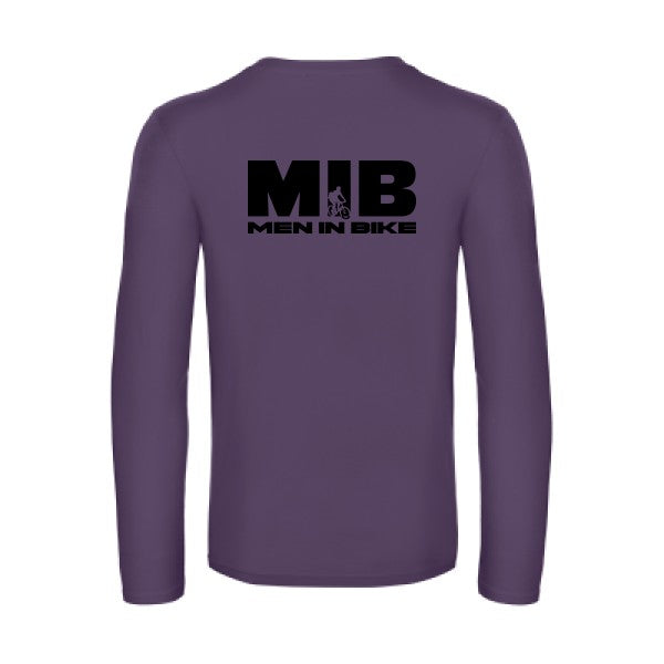 men in bike - t shirt- manches- longues- original- humour- Urban Purple impression Dos