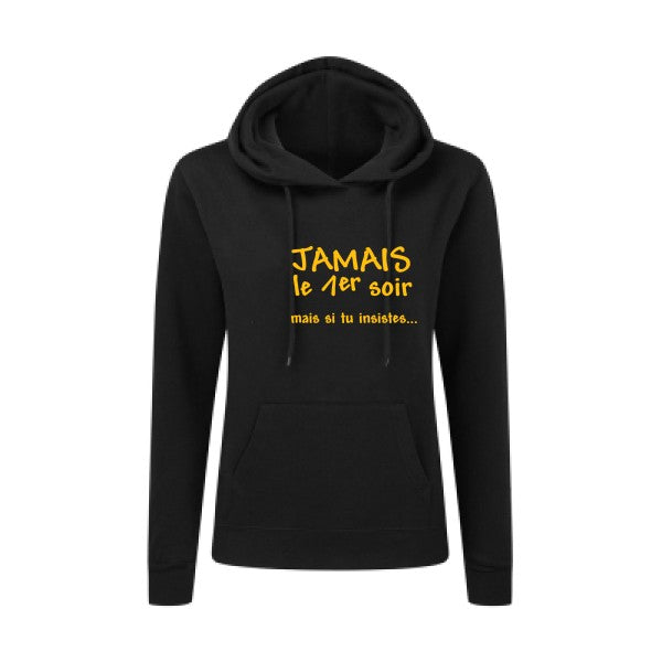 JAMAIS... jaune Or |Sweat original à capuche Femme