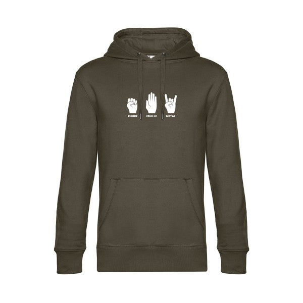 Pierre-Feuille-Metal sweat shirt original Khaki flex Blanc impression Face