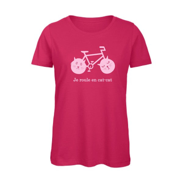 T shirt humour bio femme   femme bio|cat-cat bike Rose 