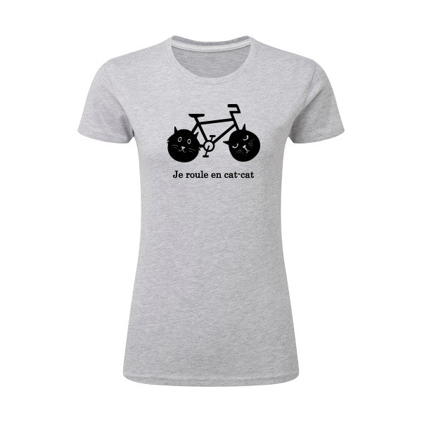 cat-cat bike | Noir |T shirt original femme|SG