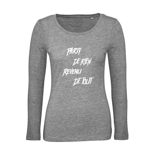 Parti de rien Blanc |   T shirt manches longues femme|100% bio