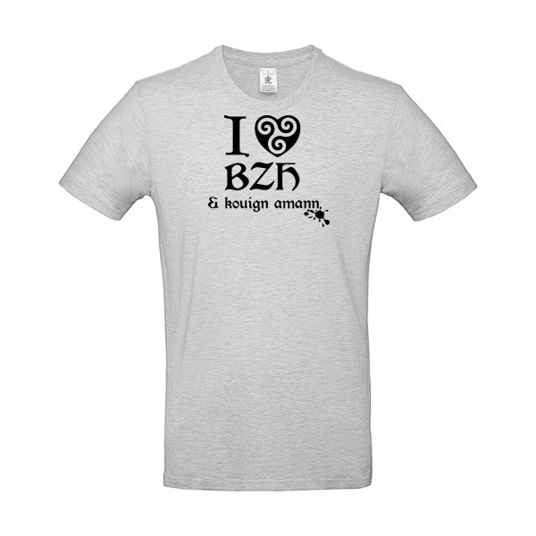 Love BZH & kouignFlex noir- T-shirt E190|Ash||2XL