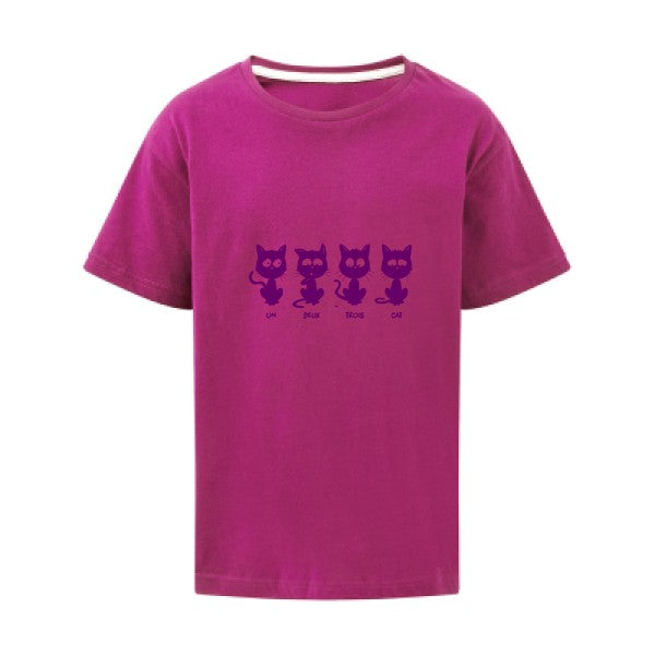 un deux trois cat Flex Violet SG - Kids T-shirt enfant Dark Pink Taille 152 (11-12/2XL)