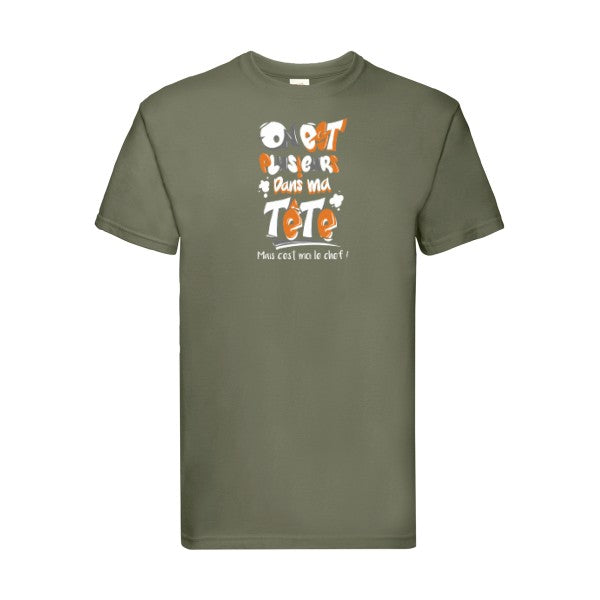 C'est moi le chef ! Fruit of the loom 205 g/m² T-shirt/ classic olive