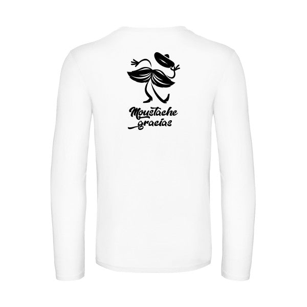 presqu spagnol - t shirt- manches- longues- original- humour- White impression Dos