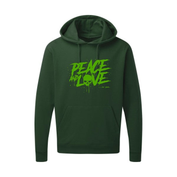 Peace or no peace |Sweat  capuche humoristique Vert pomme 