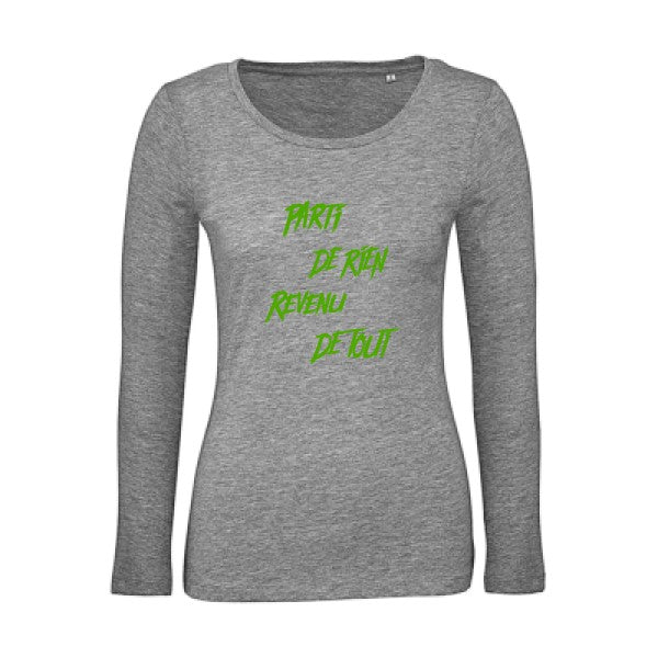 Parti de rien Vert pomme |   T shirt manches longues femme|100% bio