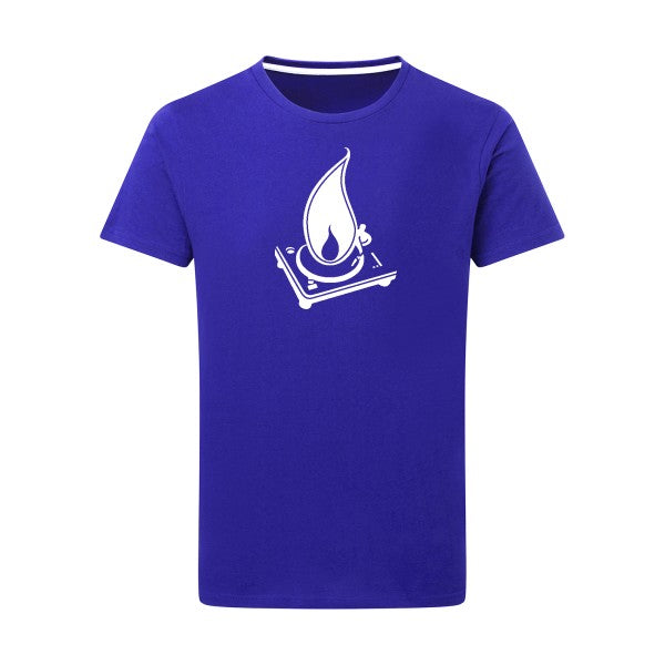 Fumeur de platines -Flex noir sur T-shirt SG  Royal Blue  5XL