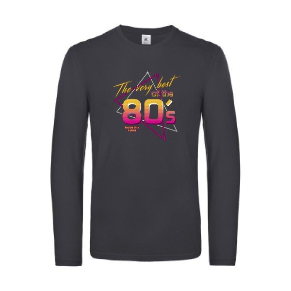 annee-80s-t-shirt-manches-longues-original-humour -Dark Grey