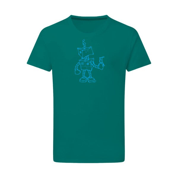 Robot & Bird - Flex bleu clair Tshirt original Emerald Green  2XL