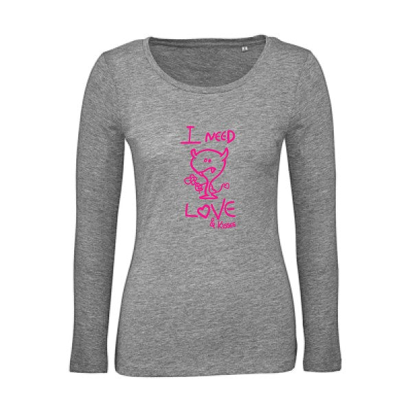 LOVER Rose Fluo |   T shirt manches longues femme|100% bio