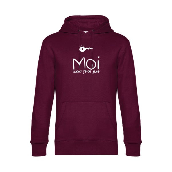 Moi-quand-j-etais-jeune sweat shirt original Burgundy flex Blanc impression Face