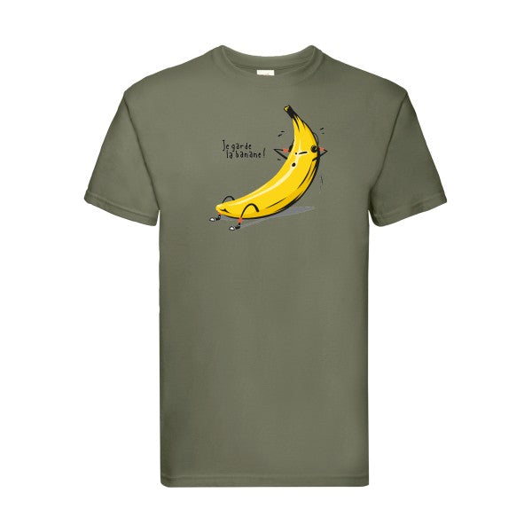 Je garde la banane ! Fruit of the loom 205 g/m² T-shirt/ classic olive